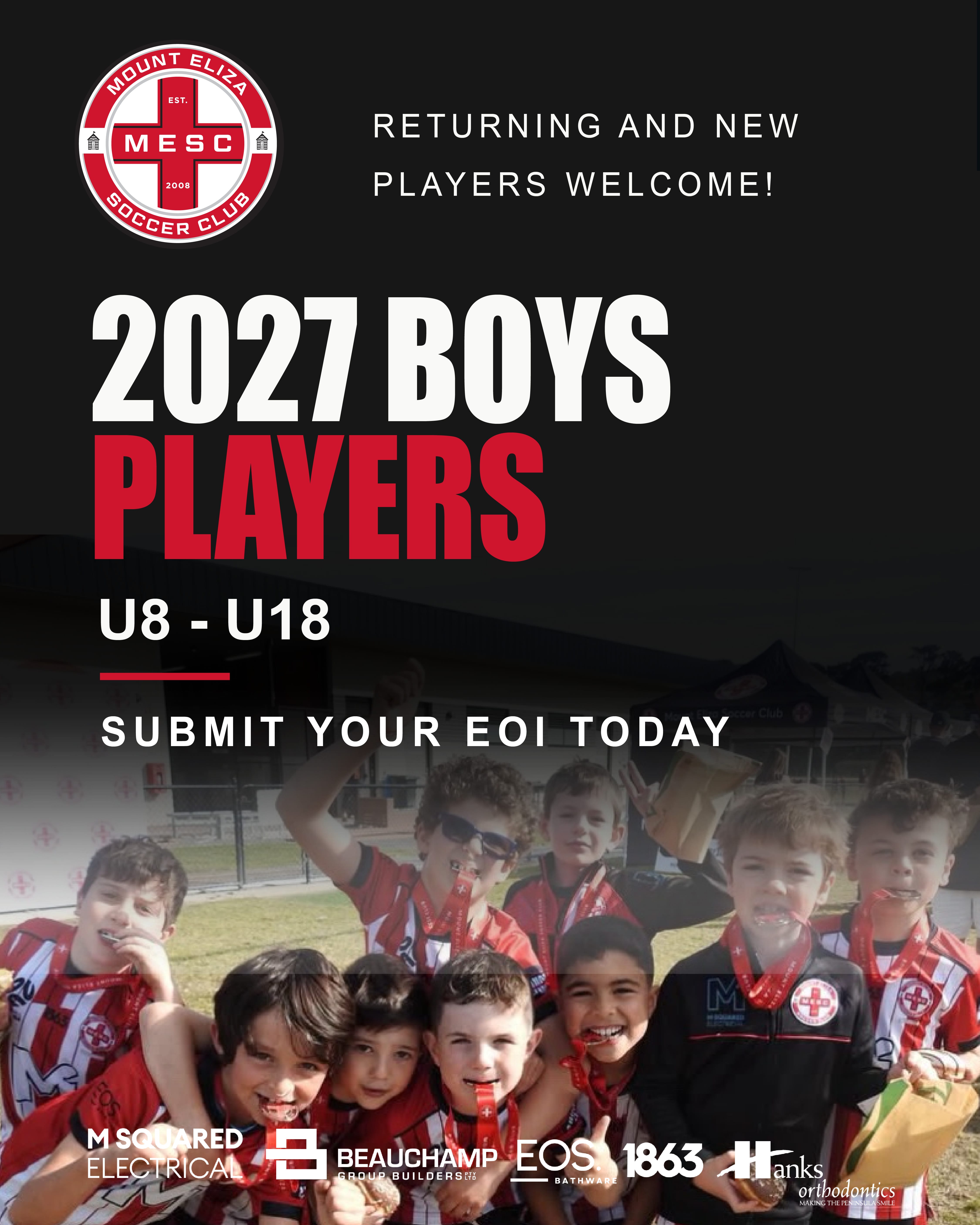 2027 BOYS - TRIALS EOI