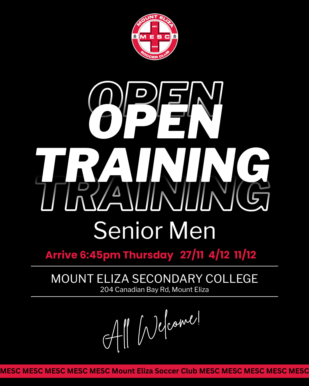 Mount Eliza Soccer Club based on the Mornington Peninsula 