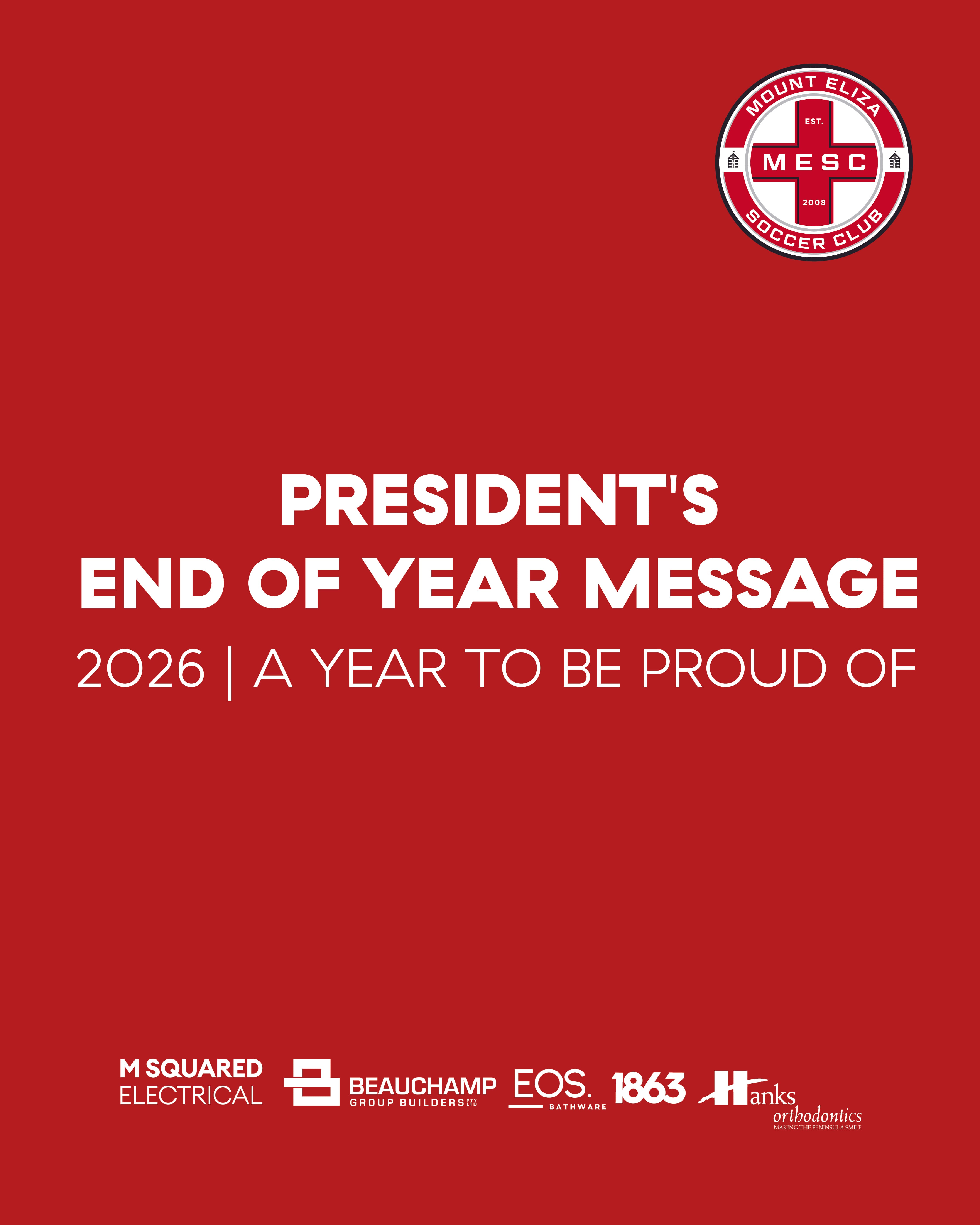 2026 President's End of Year Message