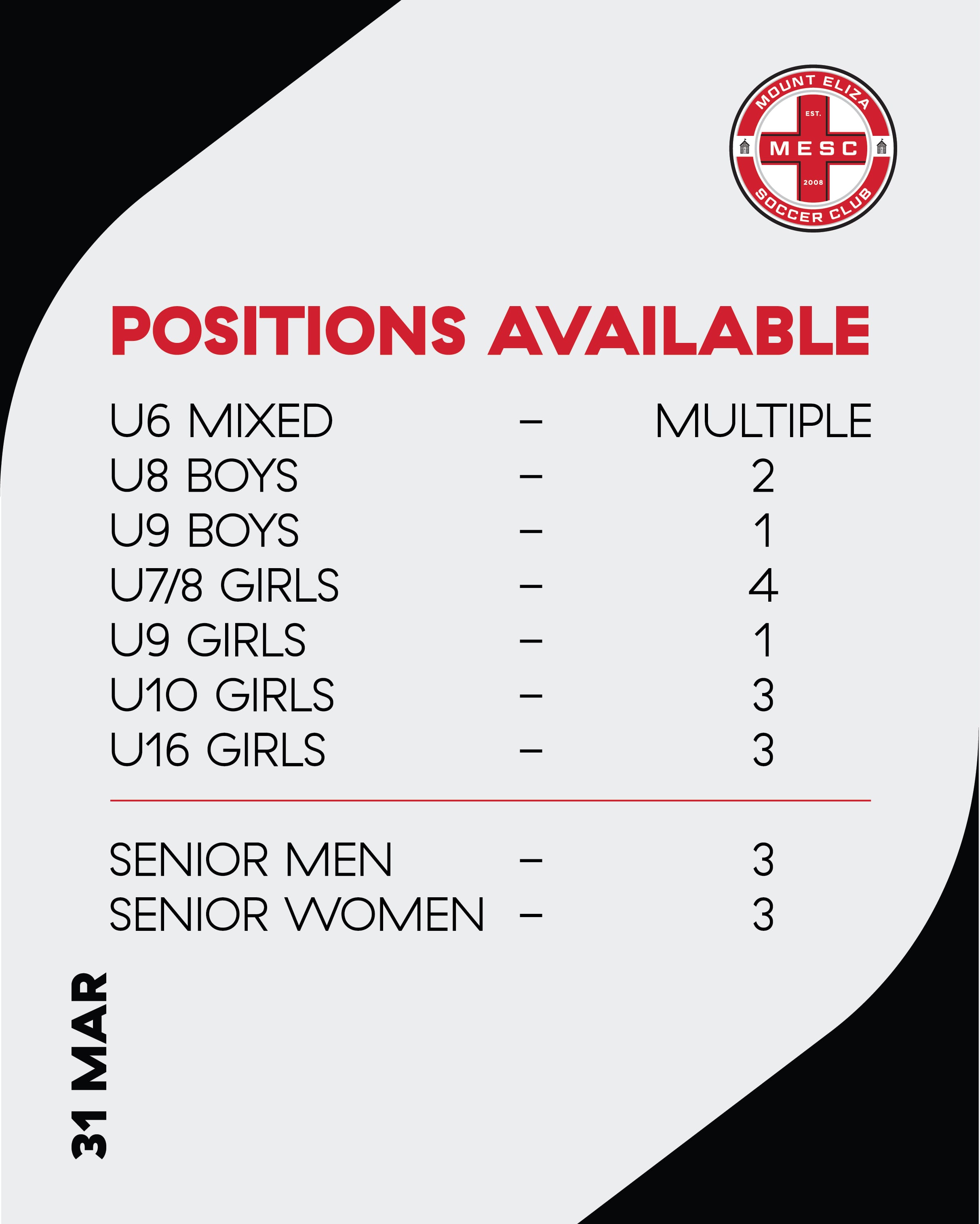 Mount Eliza Soccer Club based on the Mornington Peninsula