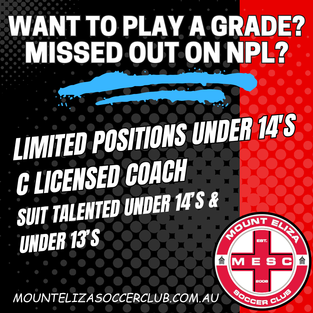 Want to play A Grade Soccer Under 14’s?